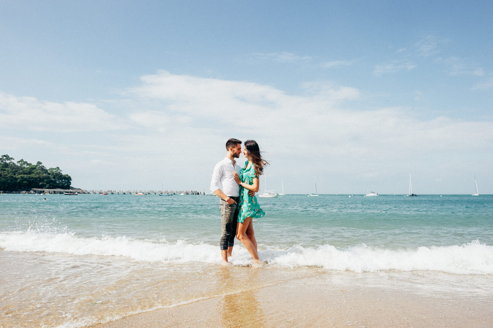 couple sur la plage photo noirmoutier