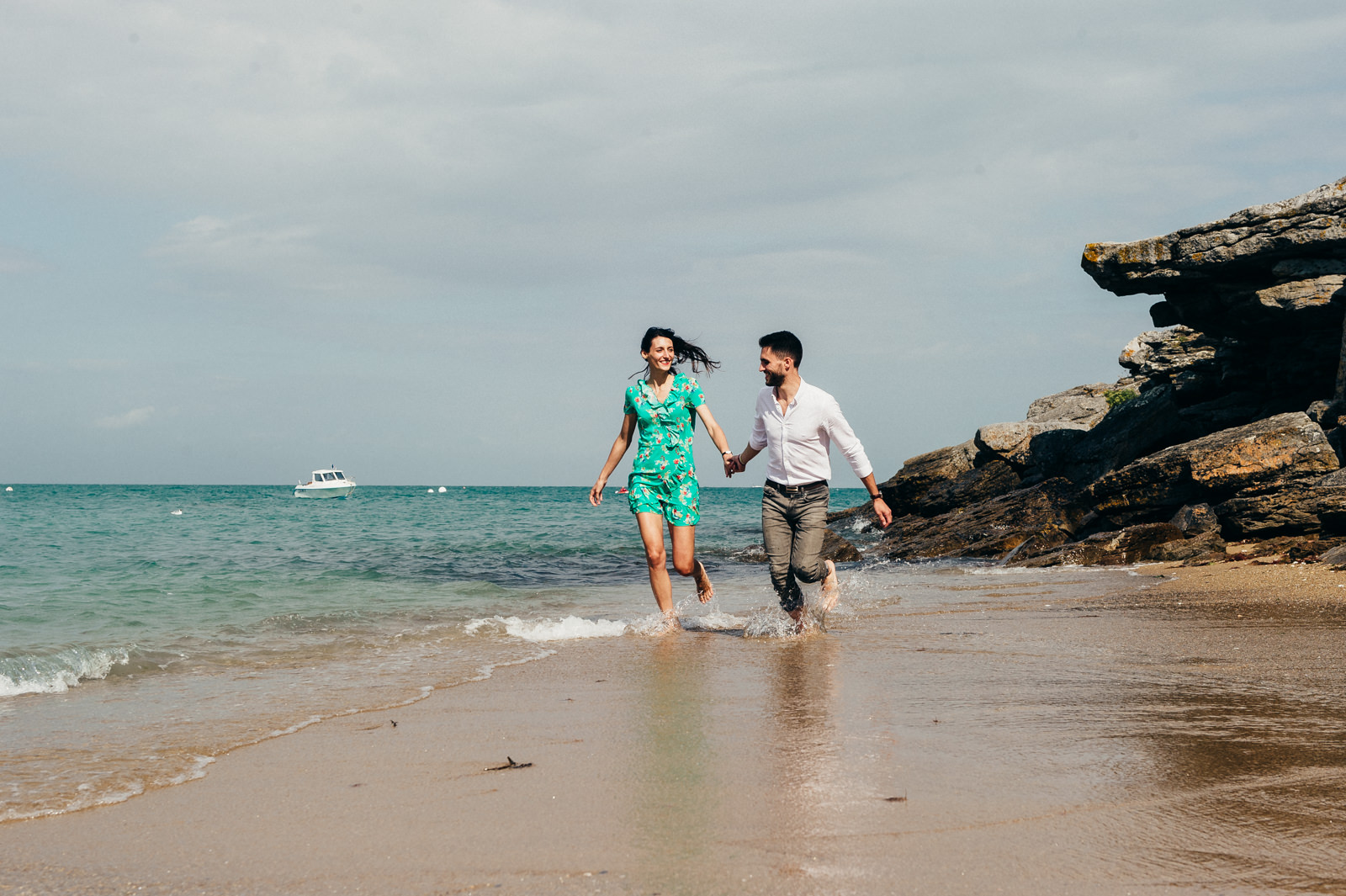 couple sur la plage photo noirmoutier