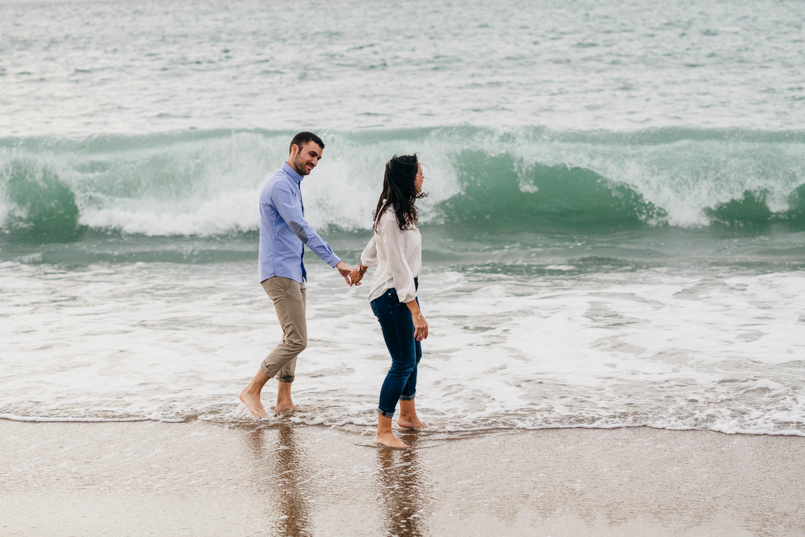 photo de couple à la plage